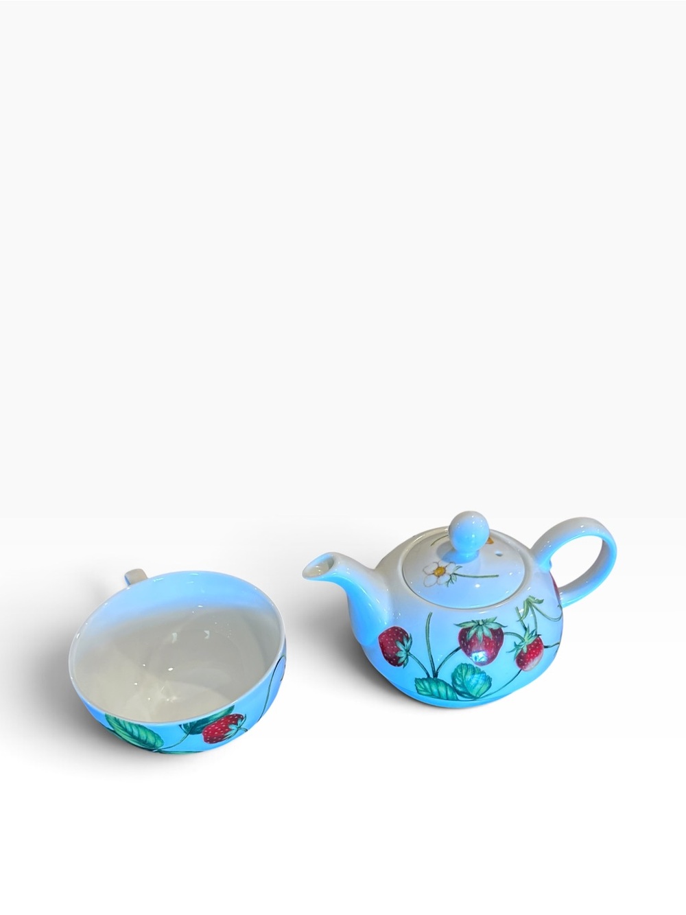Crown Trent China Limited Strawberry Fields Teapot & Teacup